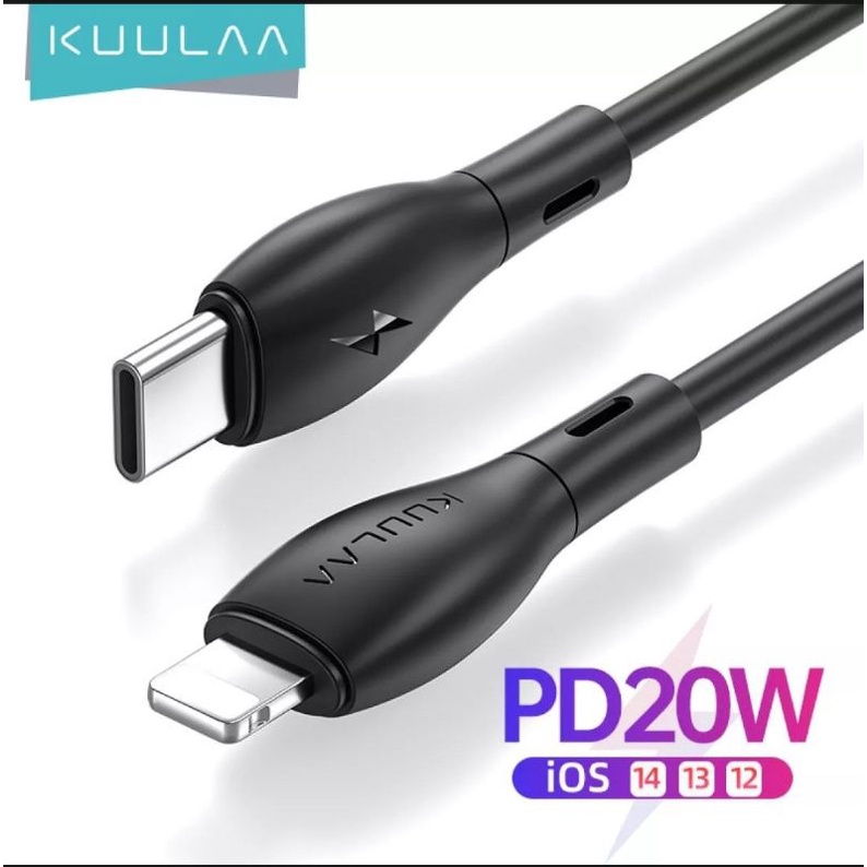 KUULAA USB C ke kabel Lightning untuk iPhone 12 Mini 12 Pro Max 11 8 7 PD 20W 18W