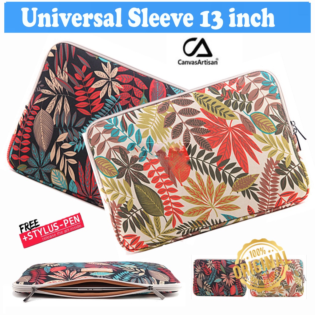 HP Spectre Folio 13 13.3 Sleeve Pouch Bag Cover Waterproof Motif Daun