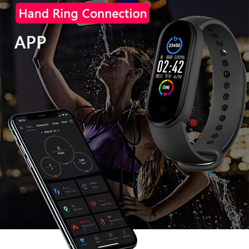 Smartwatch Jam Tangan Smart Band M7 M5 M6 5 Heart Rate Blood Pressure Fitness Tracker