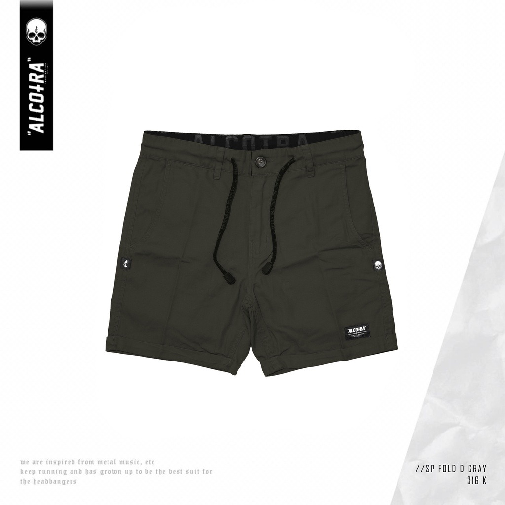 SP FOLD D GRAY // CELANA PENDEK ALCOTRA DARK GRAY