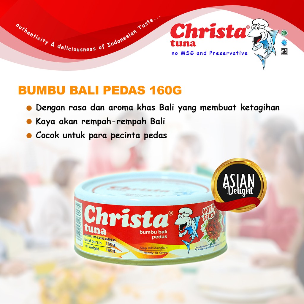 

Christa Tuna Kaleng Bumbu Bali Pedas 160 g