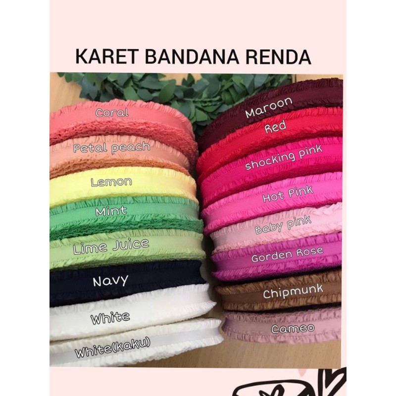 1 YARD - KARET FOE RUFFLE  / KARET BANDANA RENDA