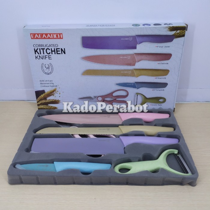 pisau dapur set - peralatan dapur set - alat pemotong set MEGA STORE
