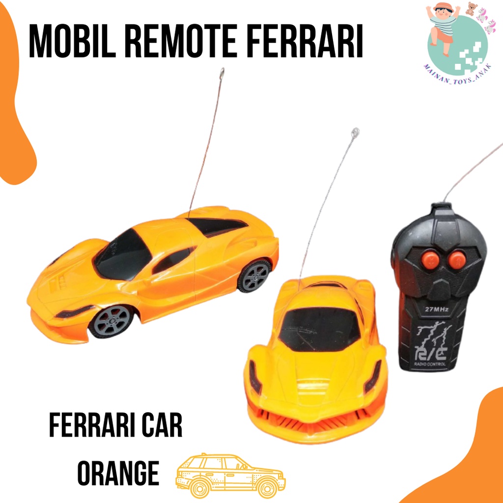 MOBIL REMOTE FERRARI 333/MAINAN ANAK MOBIL RC FERRARI CAR ORANGE