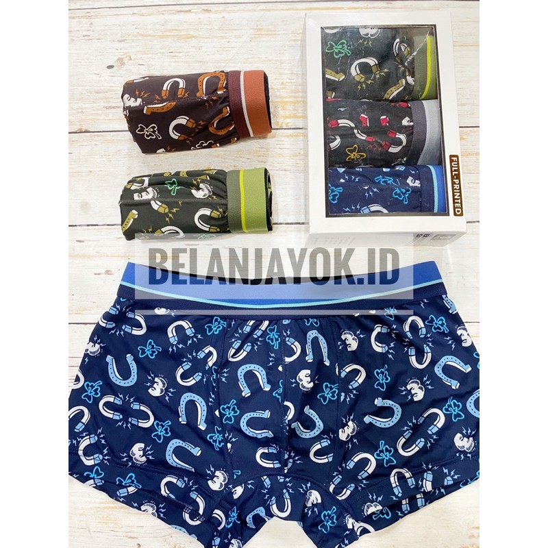 Champiro Xcited Boxer Pria Full Print Celana Dalam Pria Segiempat