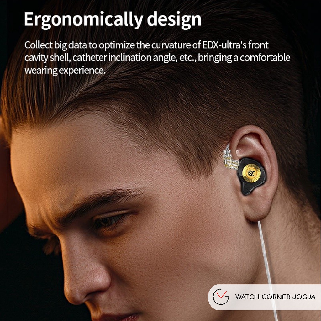 Knowledge Zenith KZ EDX ULTRA In Ear Basshead HIFI Dynamic Earphone Headset ORIGINAL-3
