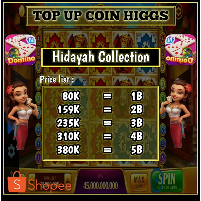 Chip Higgs Domino Island Shopee Indonesia