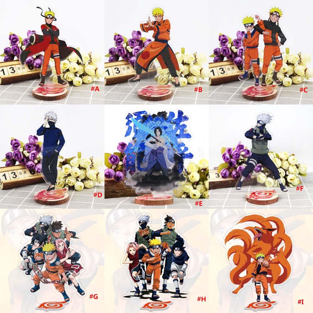 Lanfy Naruto Model Mainan Itachi Gaara Uzumaki Action Figure Sakura Kakashi Anime Jepang Desktop Standing Kartu