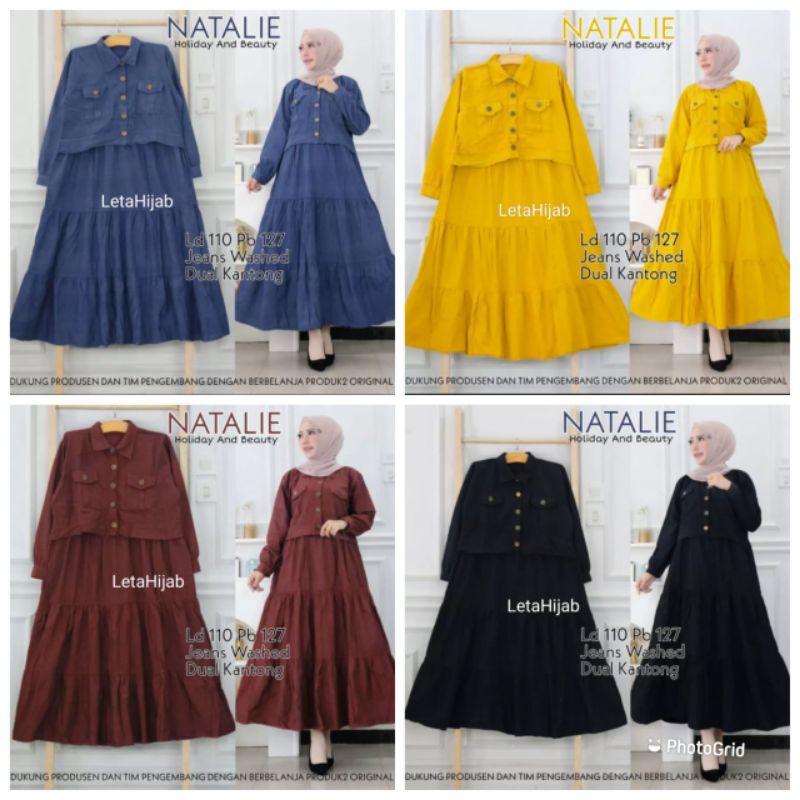 Dress Midi Natalie Premium Jeans Washed