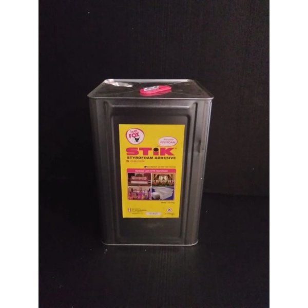 

Zyd Lem Styrofoam Fox Stik 1 Blek Kaleng (13 liter) Lem Gabus