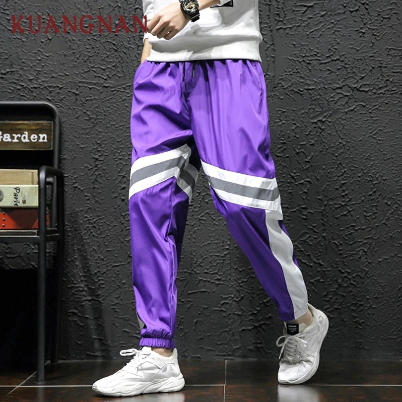 purple jogger pants mens