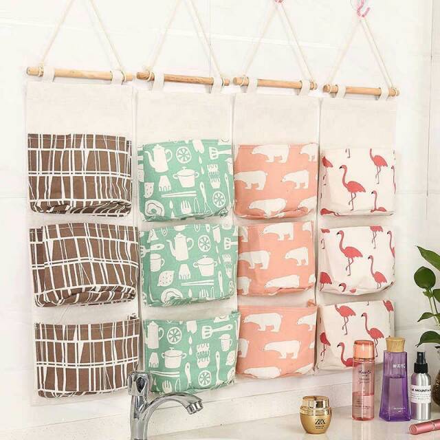 POUCH BAG ORGANIZER GANTUNG 3 SEKAT SERBAGUNA