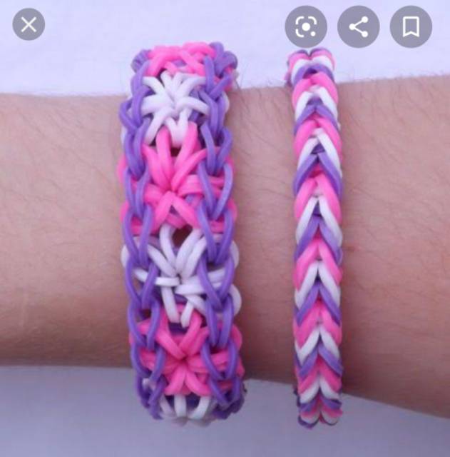 Karet Rainbow Loom warna warni cantik