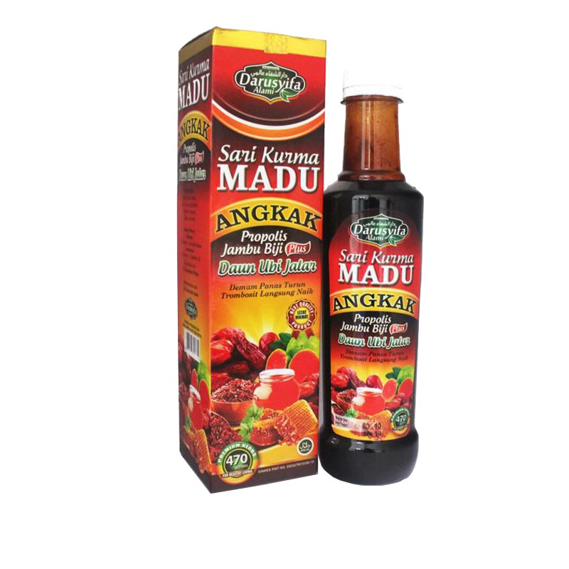 Sari Kurma Madu Angkak Plus Propolis Darusyifa Madu Angkak Trombooster Madu Penurun Demam 