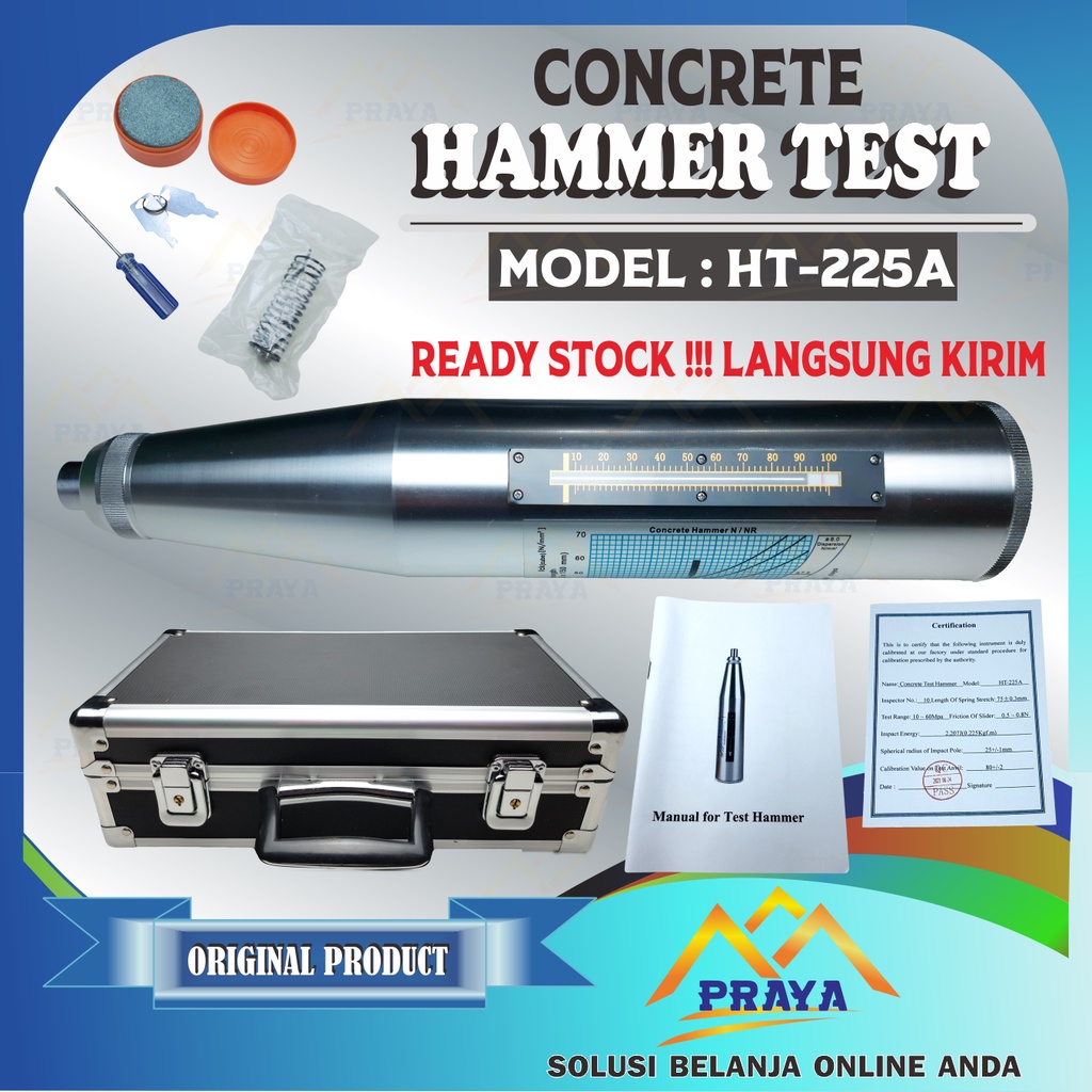 HAMMER TEST BETON ALAT UJI KUAT TEKAN BETON ZC3A HT-225A REBOUND