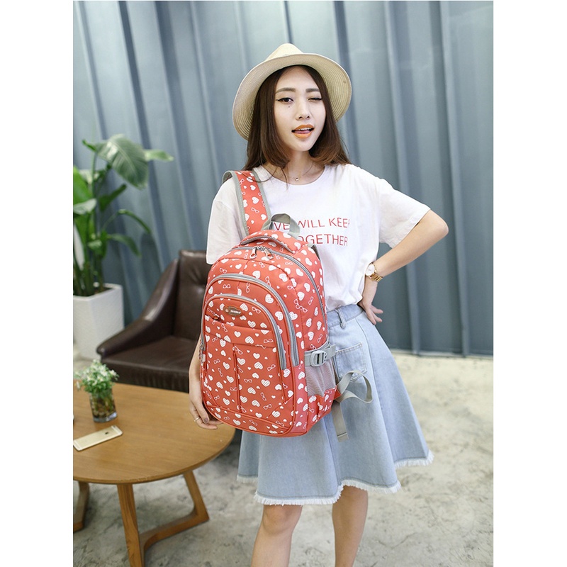 Tas Ransel Sekolah love love polka for a queen stuff SD SMP SMA KULIAH Travel Bag