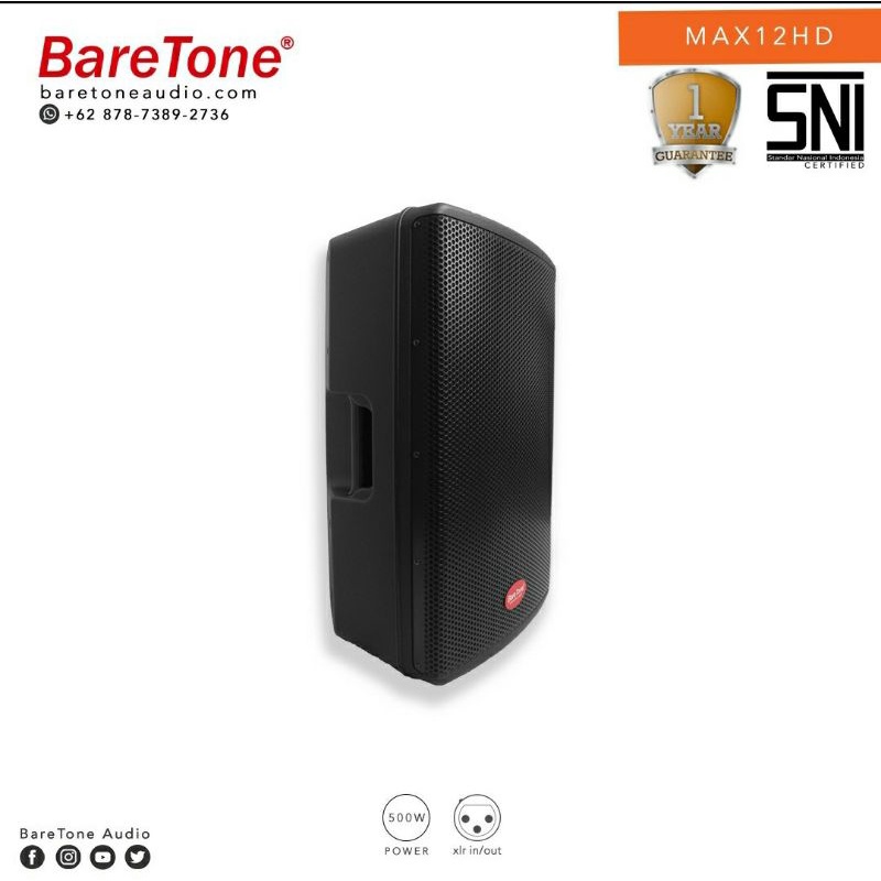 Speaker Active BARETONE MAX12HD MAX12 HD Speaker 12 in ORIGINAL