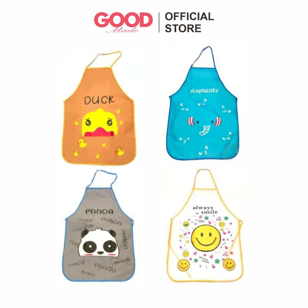 GOOD MADE - Celemek Masak Anti Air / Apron Waterproof Karakter Hewan Lucu Murah | COD