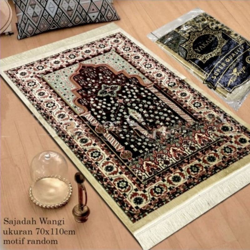 Sajadah Turki Karpet Tebal Yakar Wangi Parfum Sajadah Turkey Super Premium Besar 70x110cm