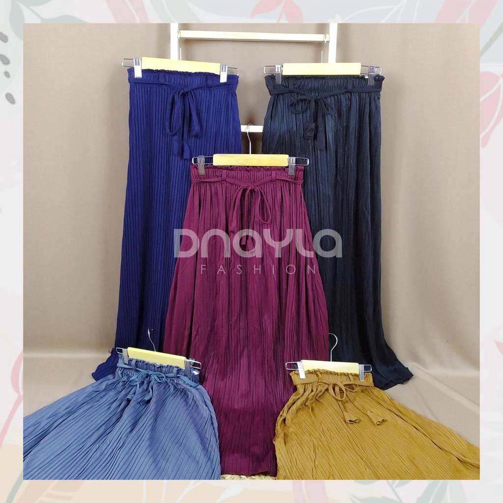 Rok Plisket Premium / Rok Plisket Tali Lonceng / Rok Plisket Premium Murah / Fit To XXL