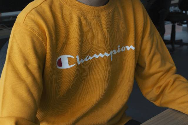 mustard champion crewneck