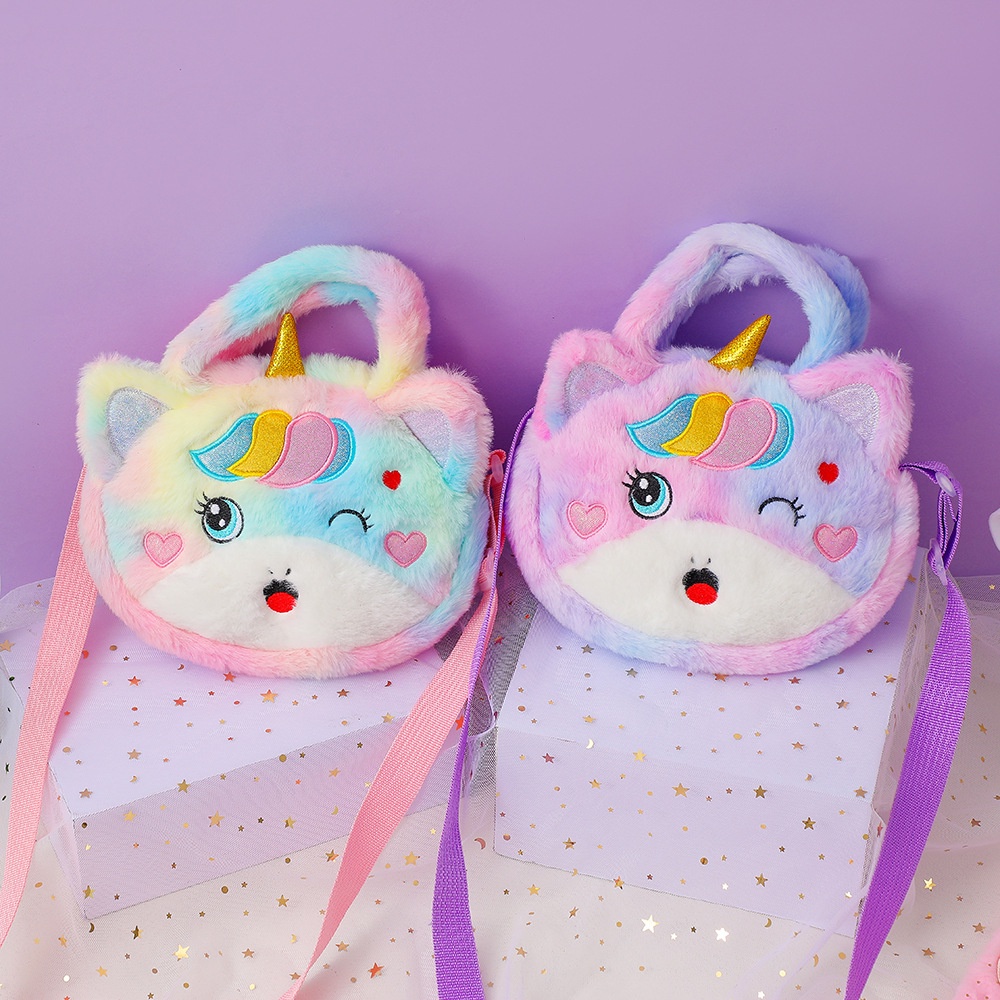 Tas Selempang Anak Unicorn Mata Kedip Tas Anak Import Sling Bag Unicorn murah tas jalan jalan anak TK SD kado ultah cantik anak cewek