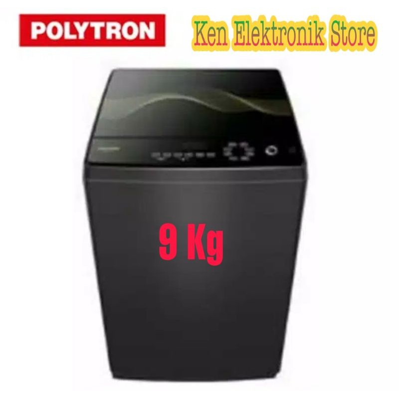 MESIN CUCI 1 TABUNG POLYTRON PAW 90518 TOP LOADING 9 KG ZEROMATIC