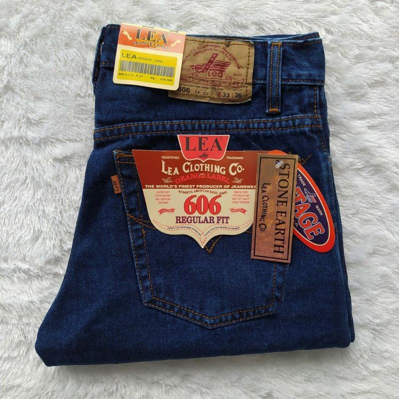 Celana jeans pria panjang. standar jeans LEA original 100% reguler fit