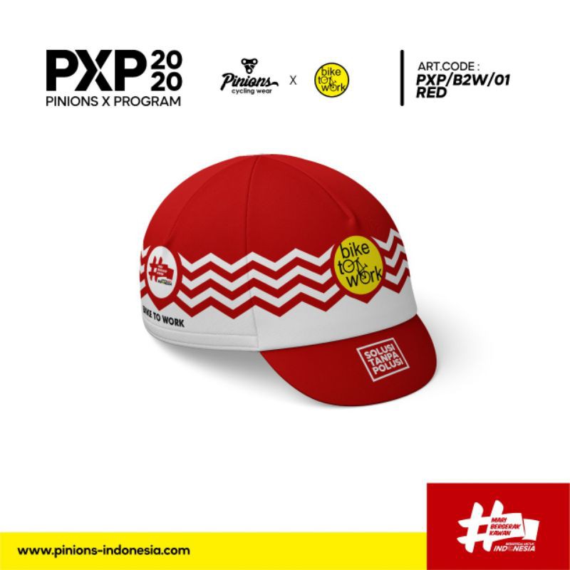 Cycling Caps B2W PXP-01-Red