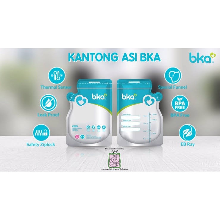 Kantong Asi Merk BKA 120ml isi 30pc - BKA Breastmilk Storage 120ml - Kantong Susu Ibu Menyusui