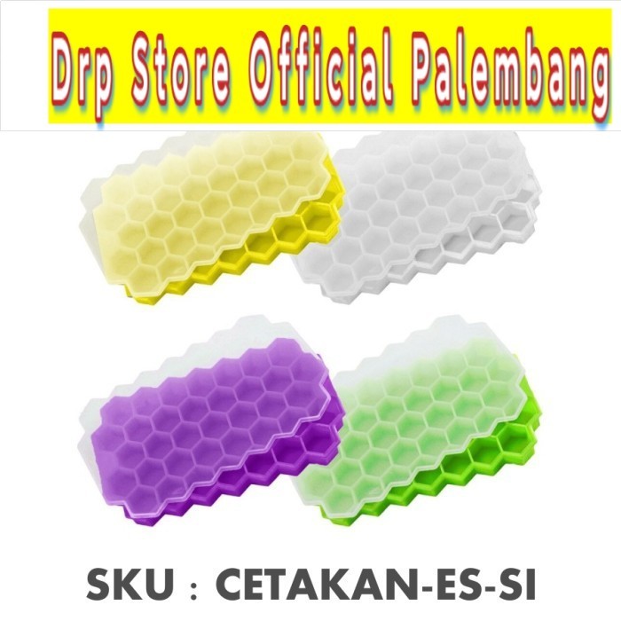 1 Pcs Cetakan Es Batu Silikon Jelly Cube Kubus Honeycomb Silicone