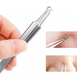 Pinset Komedo / Pinset Jerawat / Jepitan Komedo / Blackhead Tweezer (STAINLESS STEEL)