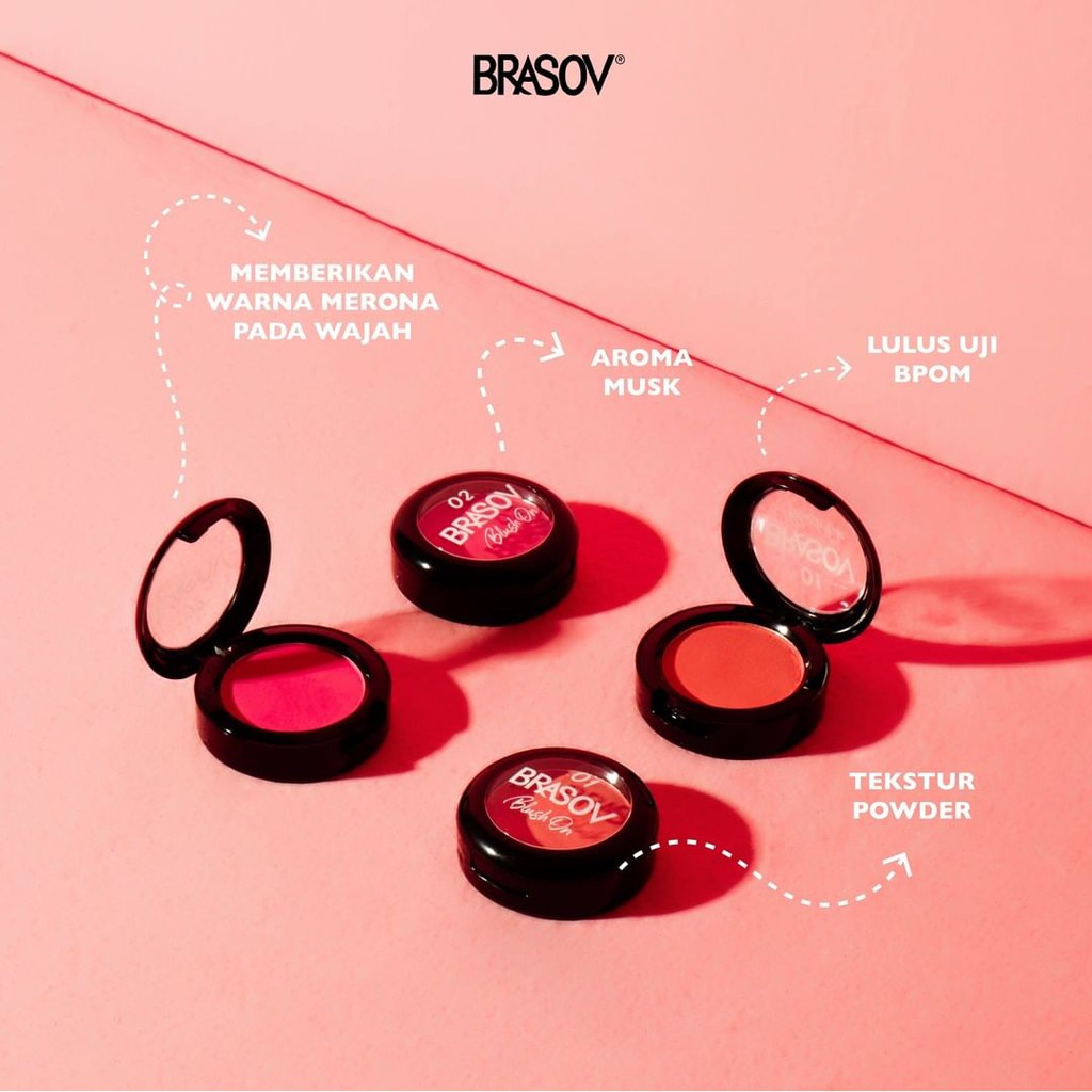 new BRASOV BLUSH ON MATTE | BRASOV CHEEK MATTE POWDER 4.5 gr - PERONA PIPI BPOM