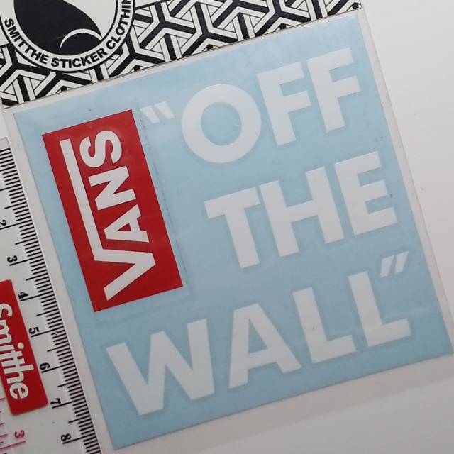 Stiker Vans Off The Wall Logo Type Cutting Sticker 2W untuk aksesoris Mobil Motor