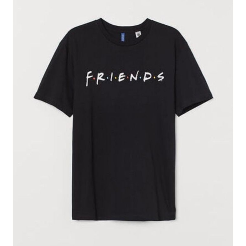 t-shirt h*m friends black