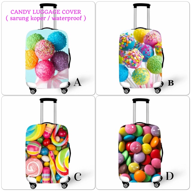 READY STOCK  CANDY LUGGAGE COVER