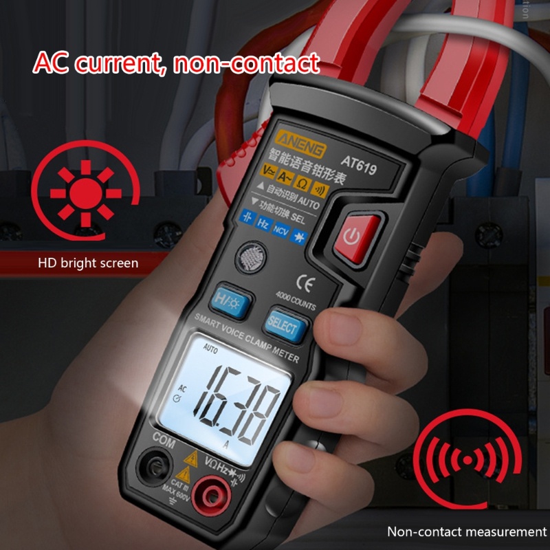 Zzz Clamp Meter Multimeter Tester Tegangan NCV 4000 Hitungan Dengan Fungsi Suara Broadcast Data