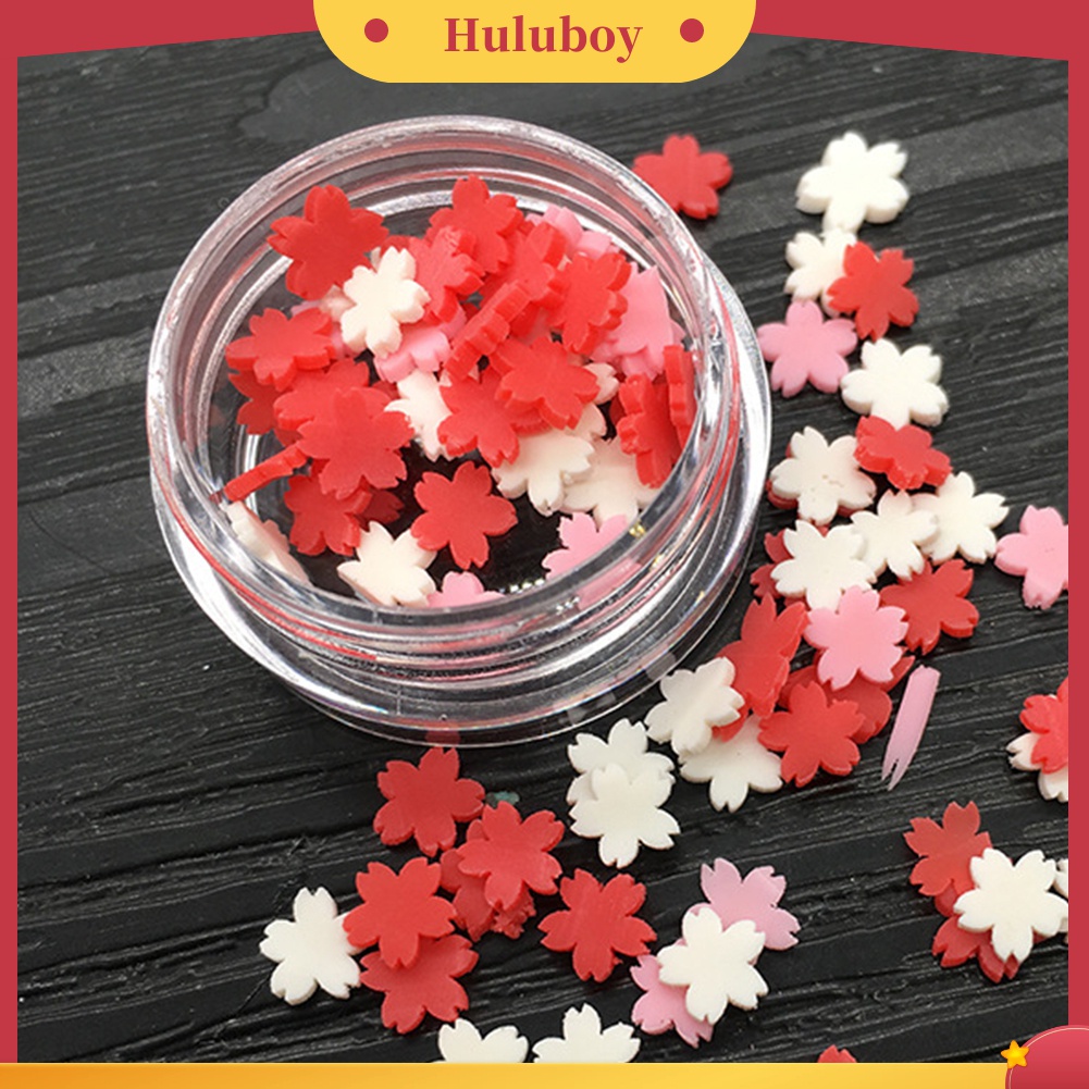 Huluboy Huluboy♡ Hiasan Clay Polymer Bentuk Hatibungabuah 3D Untuk Dekorasi Nail Art DIY