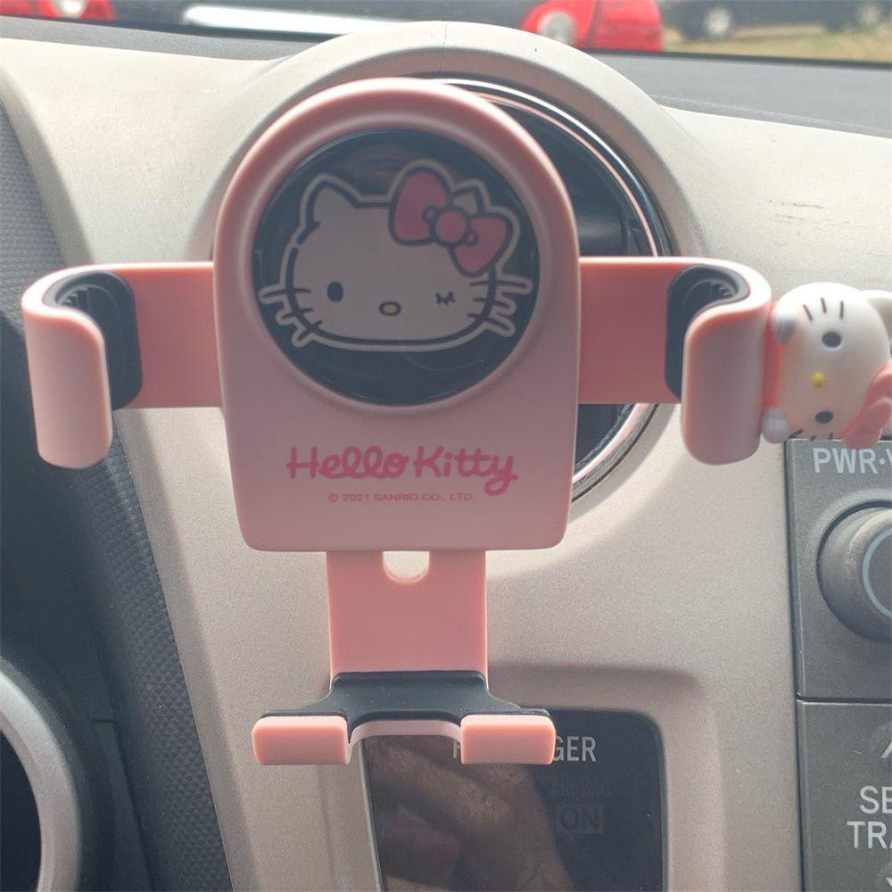 Lanfy KT Car Phone Holder Universal Mobil Kartun Hello KT Phones Standing Phone Mount Phone Holder Gravity Phone Support