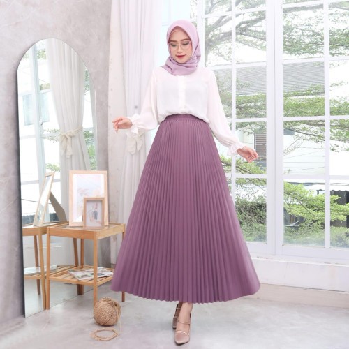 Rok plisket murah warna komplit