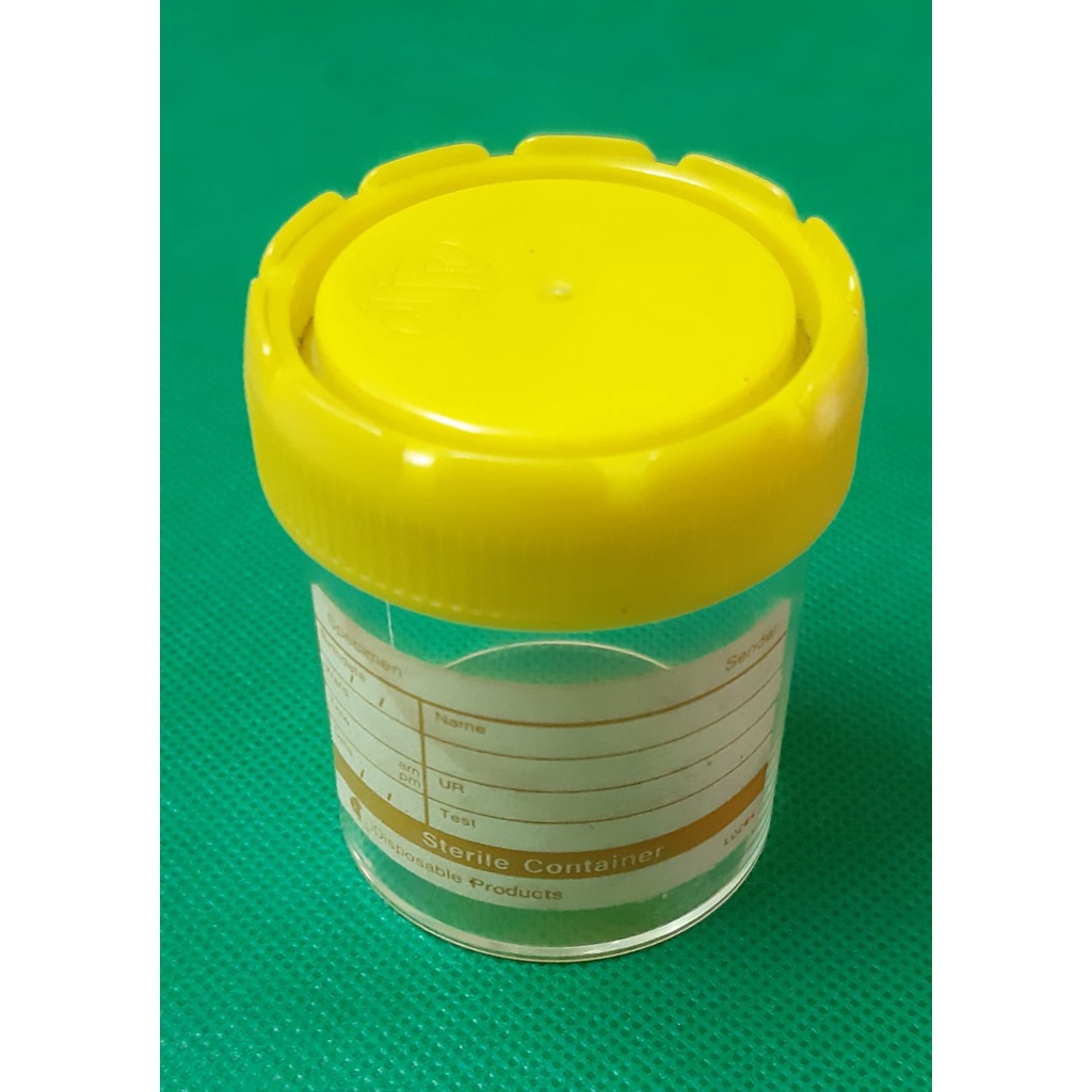 Botol Pot Urine Kuning diameter 4cm Lokal