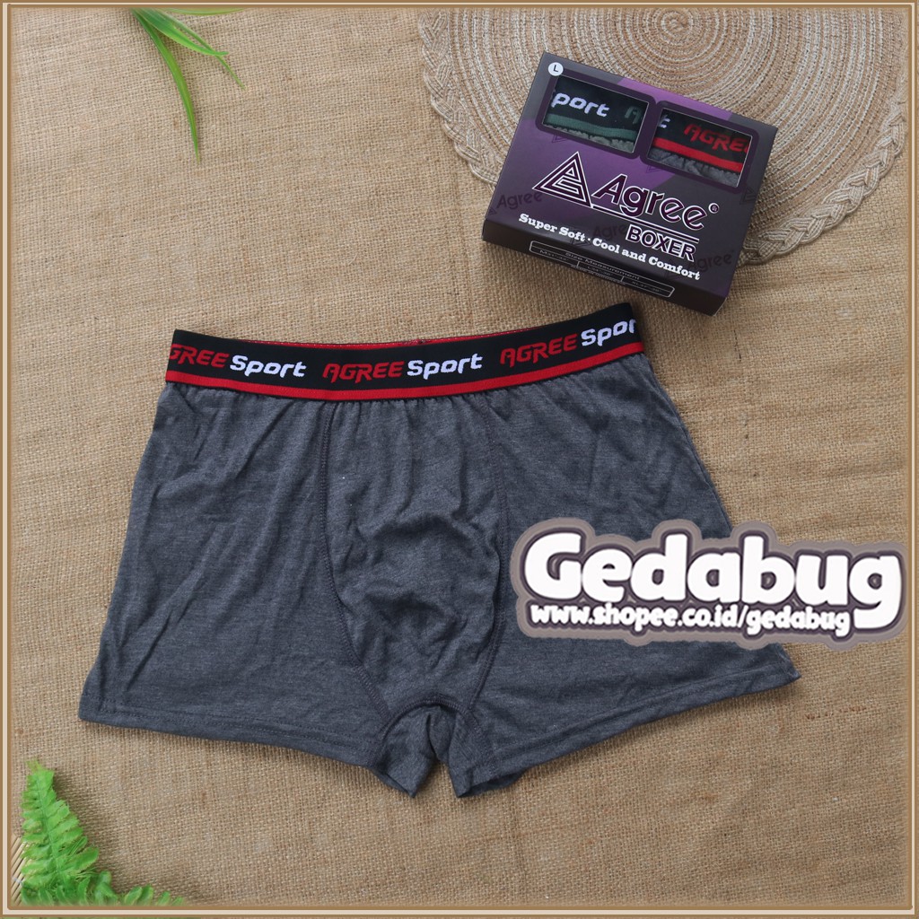 [ 2pc ] CD BOXER AGREE 6603 | Celana dalam pria Sport Agree 6603 Mens Brief | GEDABUG