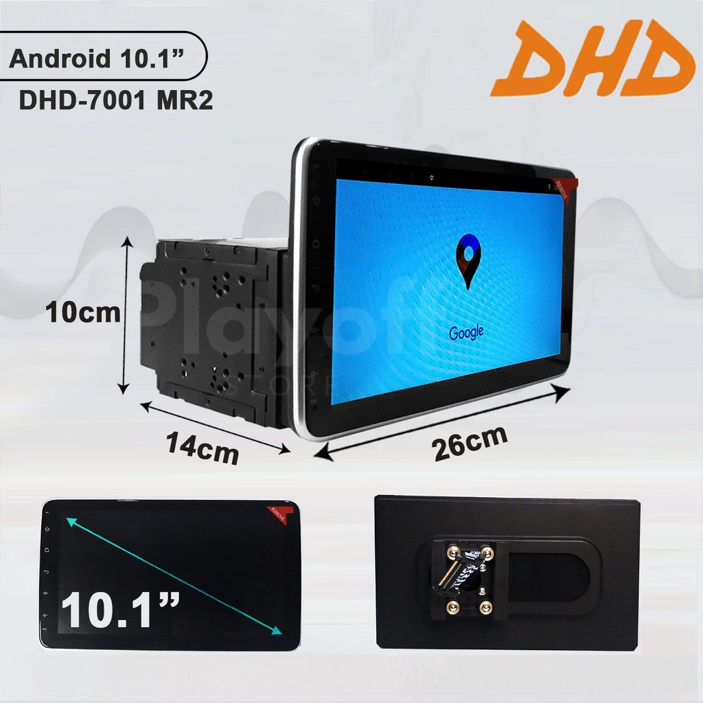 Head Unit Android 10 Inch Manual Rotary 180° Flexible Movement Wifi Bluetooth