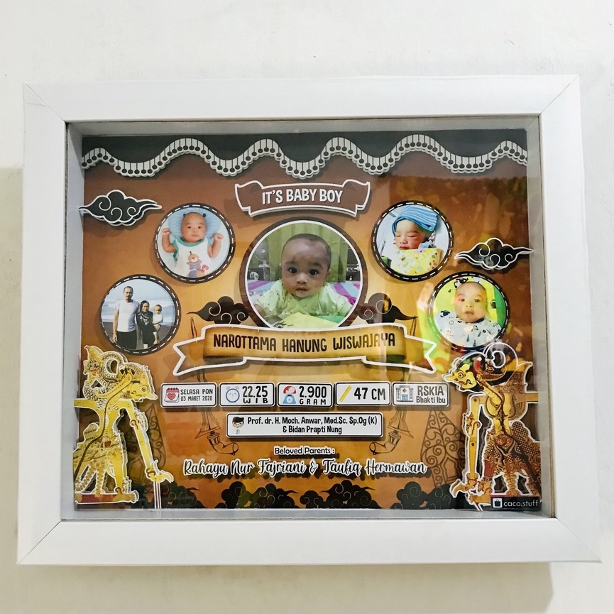 Biodata 3D | Pop Up Frame | Baby Gift | Kado Bayi | Kado Pernikahan