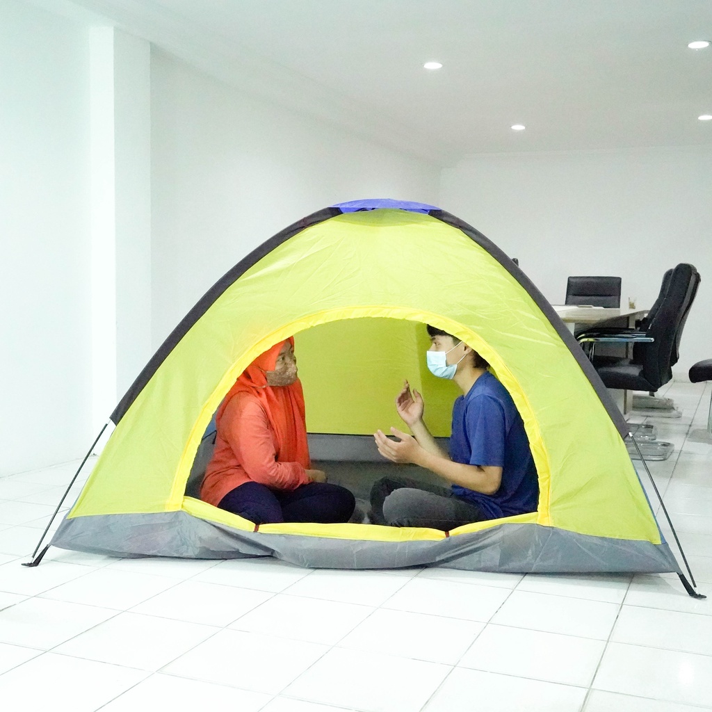 Tenda Camping Dewasa kode 10200-33 /  Tenda Kapasitas 1-3 Orang Tenda Otomatis Outdoor&amp;Indoor/ Warna Random