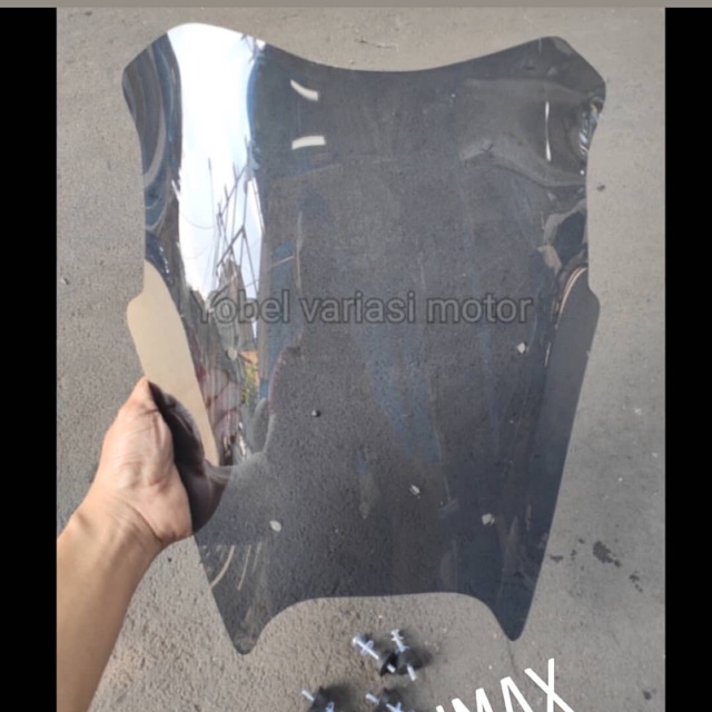 Visor winshield nmax model ocito ukuran 40cm dan baut