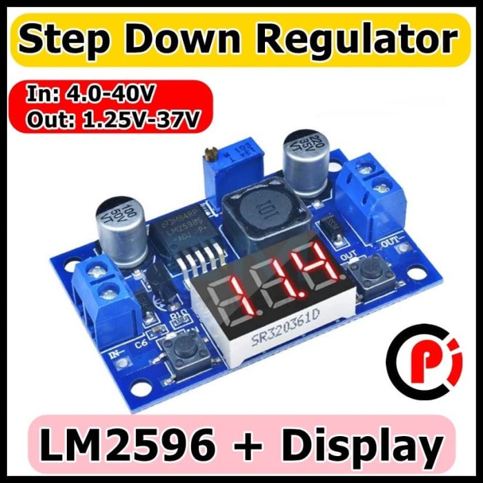 LM2596 3A Step Down DC Adjustable Voltage Regulator Plus Display