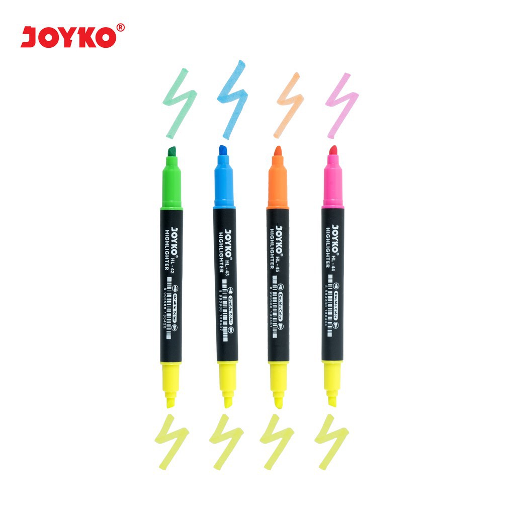 Highlighter Joyko HL-42 - HL-45 dua sisi warna/ double side