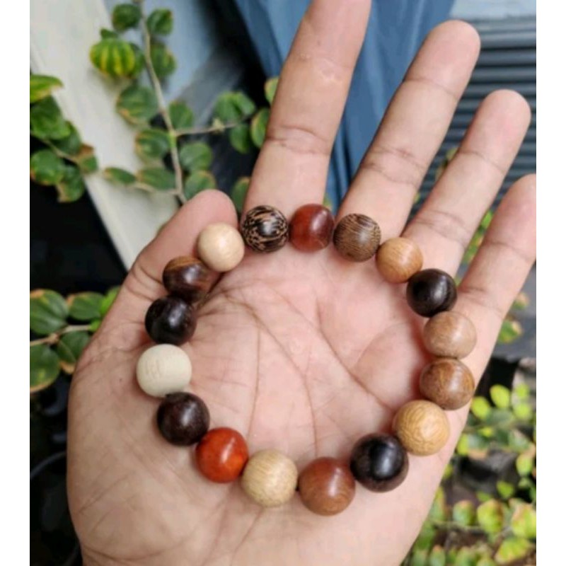 Gelang kombinasi 17  kayu bertuah 12mm gelang kombinasi warna gelang kombinasi pria