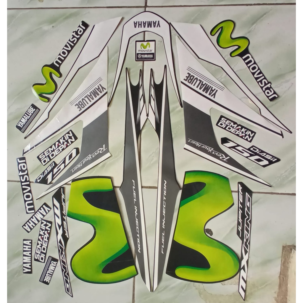 stiker striping yamaha mx king 150 2017 movistar